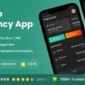 2 App Template | Crypto Exchange App | Cryptocurrency Wallet App | NFT Tracker App | CoinExchange