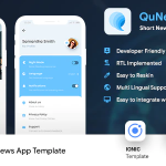 2 App Template - Online News App - Blog App, Magazine App - QuNews