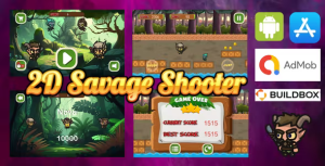 2d savage shooter android game admob ads in app purchases buildbox.png