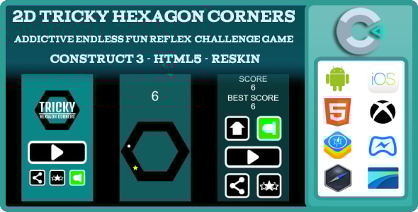 2d tricky hexagon corners addictive endless fun reflex challenge game.jpg