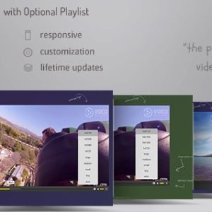 360 Video Player Premium - with Quality changer and Playlist DZS