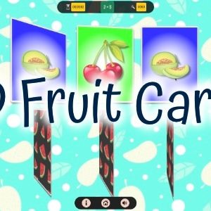 3D Fruit Cards - Cross Platform Memory Game