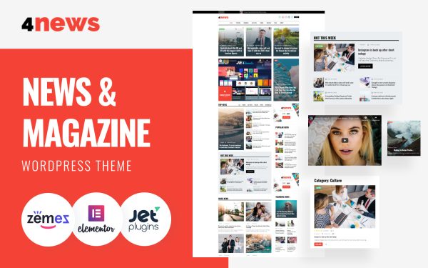 4News - News & Magazine WordPress Elementor Theme - Image 1