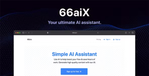 66aix ai content chat bot images generator speech to text saas .png