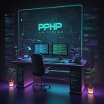 Albedobase xl a futuristic developer workspace with a glowing 3