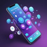 Albedobase xl a sleek smartphone floating at the center of the 3