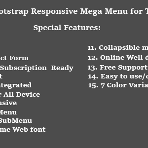 A2Z - Bootstrap Responsive Mega Menu for Template