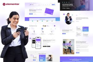 Abang digital bank financial investment elementor template kit gplpixel.jpg