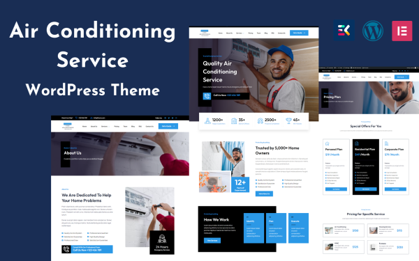 AC Repair Services Elementor Wordpress Theme - Image 1