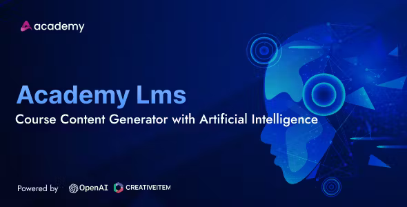 Academy lms course content ai generator addon codermarket.png