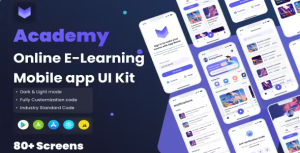 Academy online e learning app react native cli ui kit codermarket.png