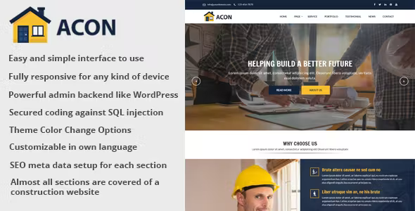 Acon architecture and construction website cms codermarket.png