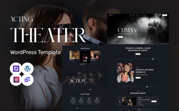 Acting - Theater Show, Movie Studio And Live Performances WordPress Elementor Theme - Image 1