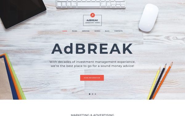 AdBreak - Advertising Company WordPress Theme - Image 1