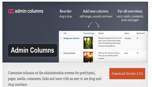 Admin Columns Pro - Manage Columns In Wordpress - Image 1