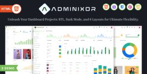 Adminixor bootstrap 5 admin dashboard template gplpixel.jpg