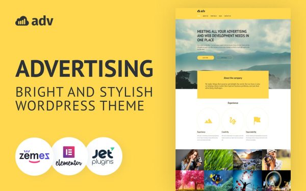 Adv - Bright And Stylish WordPress Advertising Theme - Image 1