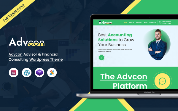 Advcon Advisor & Financial Consulting Wordpress Theme - Image 1