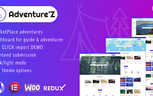 Adventure'Z - Modern Adventure Marketplace WordPress Theme - Image 1