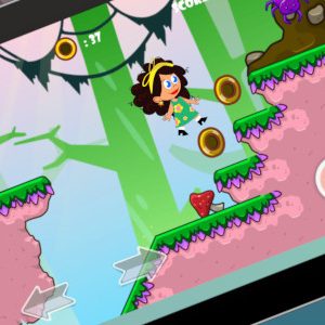 Adventurous Girl Unity Cartoon Platformer Game With 10 Levels + Admob For Android and iOS