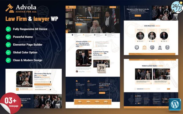 Advola - Law Firm and lawyer WordPress Theme - Image 1
