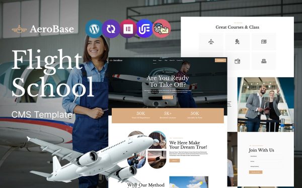 AeroBase - Flight School Multipurpose Responsive WordPress Theme - Image 1