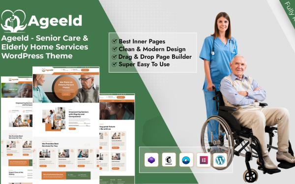 Ageeld - Senior Care & Elderly Home Services WordPress Theme - Image 1