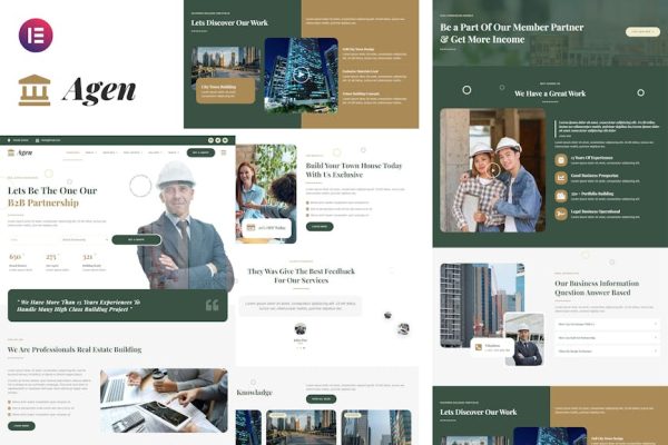 Agen - Real Estate & Property Developer Elementor Template Kit - Image 1