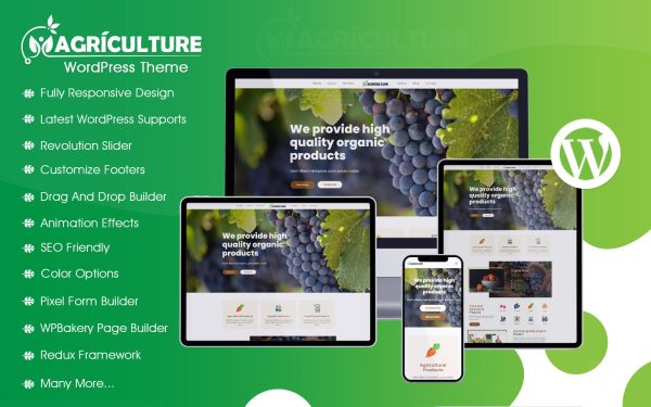 Agriculture and Farming WordPress Theme - Image 1