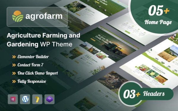Agrofarm - Farming Agricultur, Gardening & Organic Store WordPress Theme - Image 1