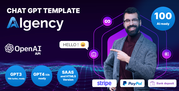 Ai chat gpt openai aigency saas and html 5 version gplpixel.png