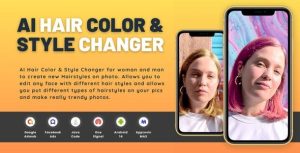 Ai hair color style changer with admob ads android codermarket.jpeg