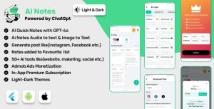 Ai notes ai tools flutter full application admob subscription plan .jpeg