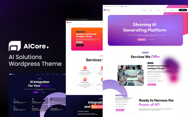 AICore - AI Solutions Wordpress Theme - Image 1
