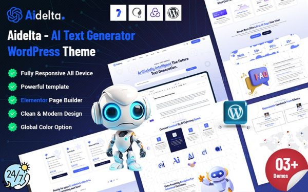 Aidelta - AI Text Generator WordPress Theme - Image 1