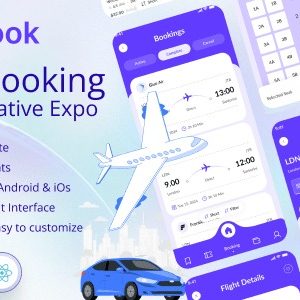 Airbook - Ticket Booking React Native Expo App UI Kit