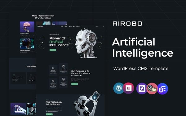 Airobo -Artificial Intelligence And Technology WordPress Elementor Theme - Image 1