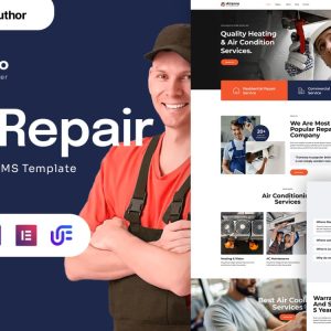 Airsrvo - Air Conditioning Repair and Heating WordPress Elementor Theme