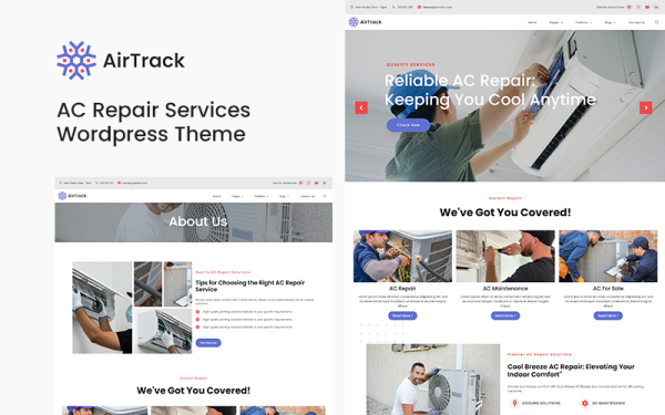 Airtrack - AC Repair Services Wordpress Theme - Image 1