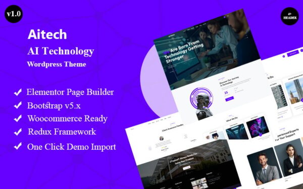 Aitech – AI & Technology Wordpress Theme - Image 1