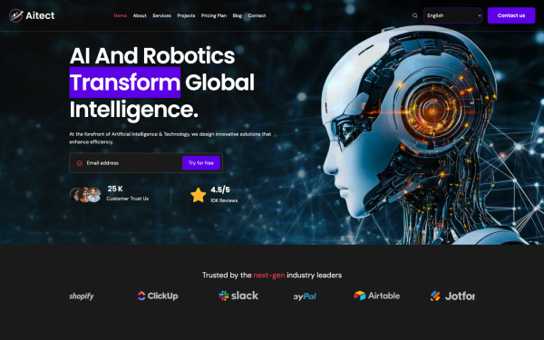 Aitect - Artificial Intelligence & Technology Wordpress Theme - Image 1