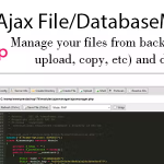 Ajax file and database manager