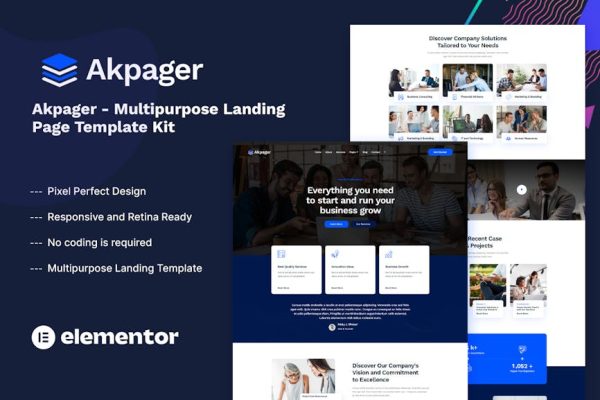 Akpager - Multipurpose Landing Page Template Kit - Image 1