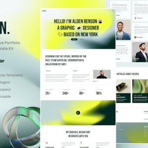 Alden - Personal Creative Portfolio Elementor Template Kit .0
