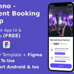 All Event Booking App | UI Kit | Flutter | Figma FREE | Eveno