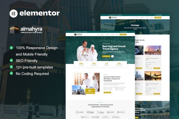 Almahyra - Umrah & Hajj Tour Travel Elementor Pro Template Kit - Image 1