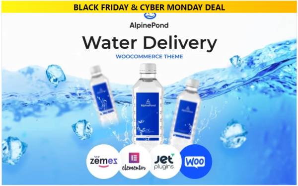 AlpinePond - WordPress Bottled Water Website Template - Image 1