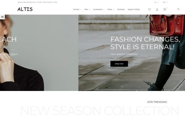 Altis - Fashion Store Clean Bootstrap Ecommerce PrestaShop Theme - Image 1