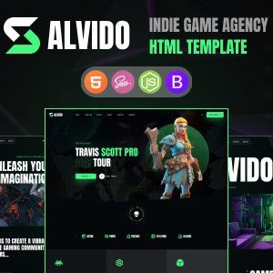 Alvido - Indie Game Agency HTML Template