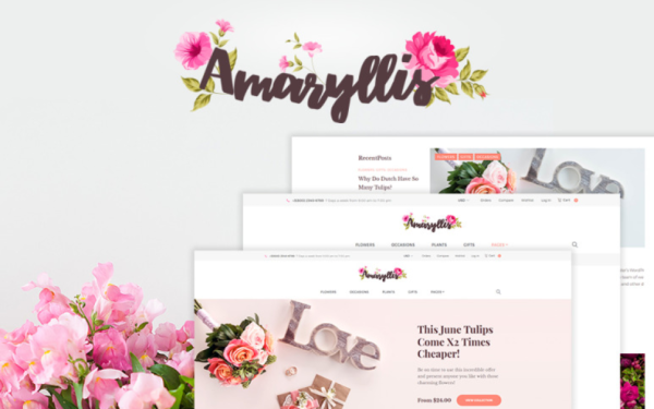 Amaryllis - Flower Shop WooCommerce Theme - Image 1